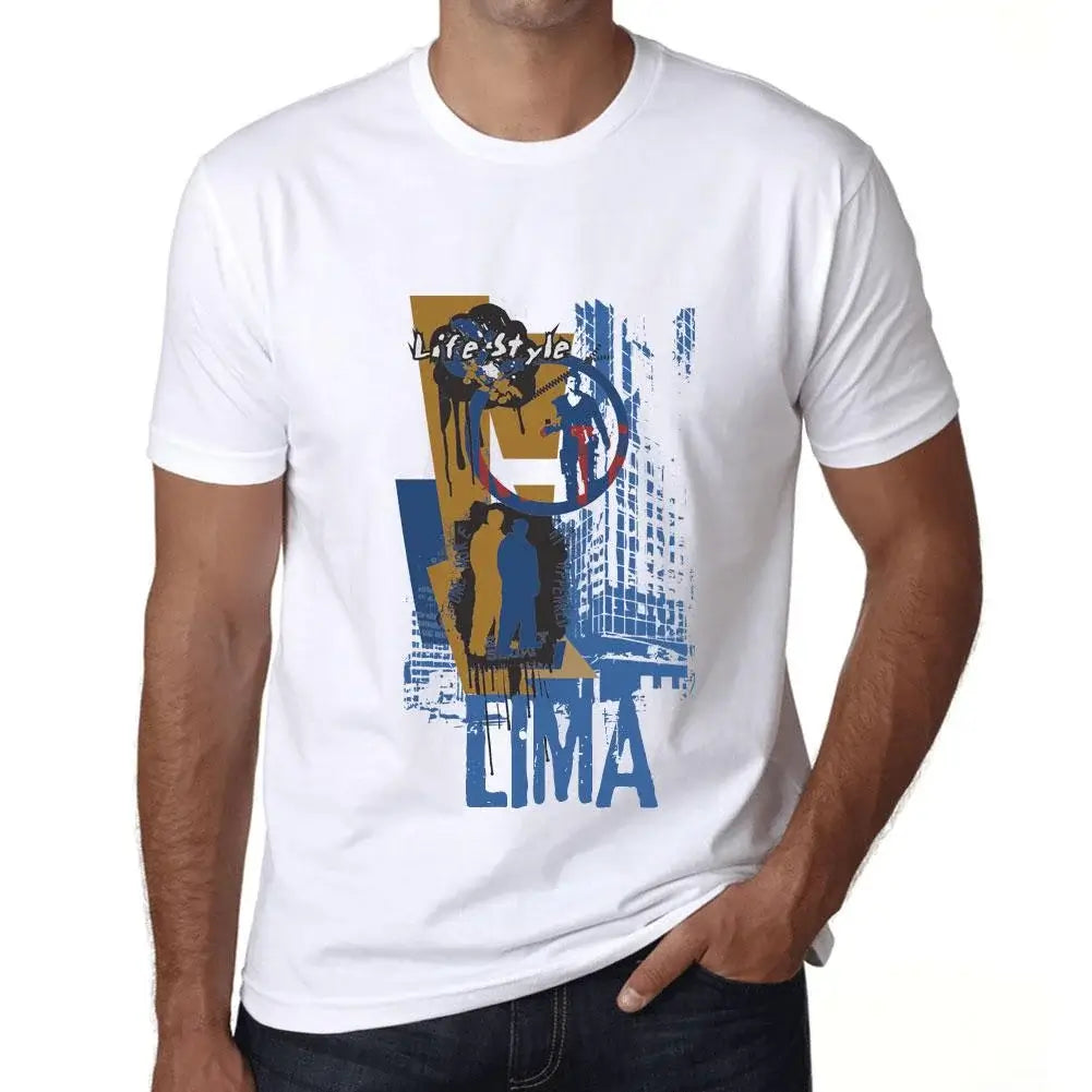 Men's Graphic T-Shirt Lima Lifestyle Eco-Friendly Limited Edition Short Sleeve Tee-Shirt Vintage Birthday Gift Novelty