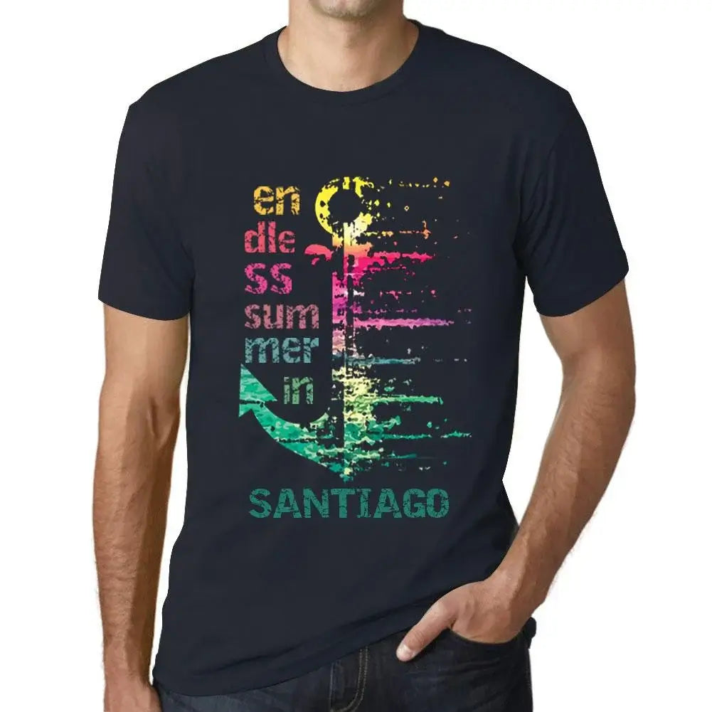 Men's Graphic T-Shirt Endless Summer In Santiago Eco-Friendly Limited Edition Short Sleeve Tee-Shirt Vintage Birthday Gift Novelty