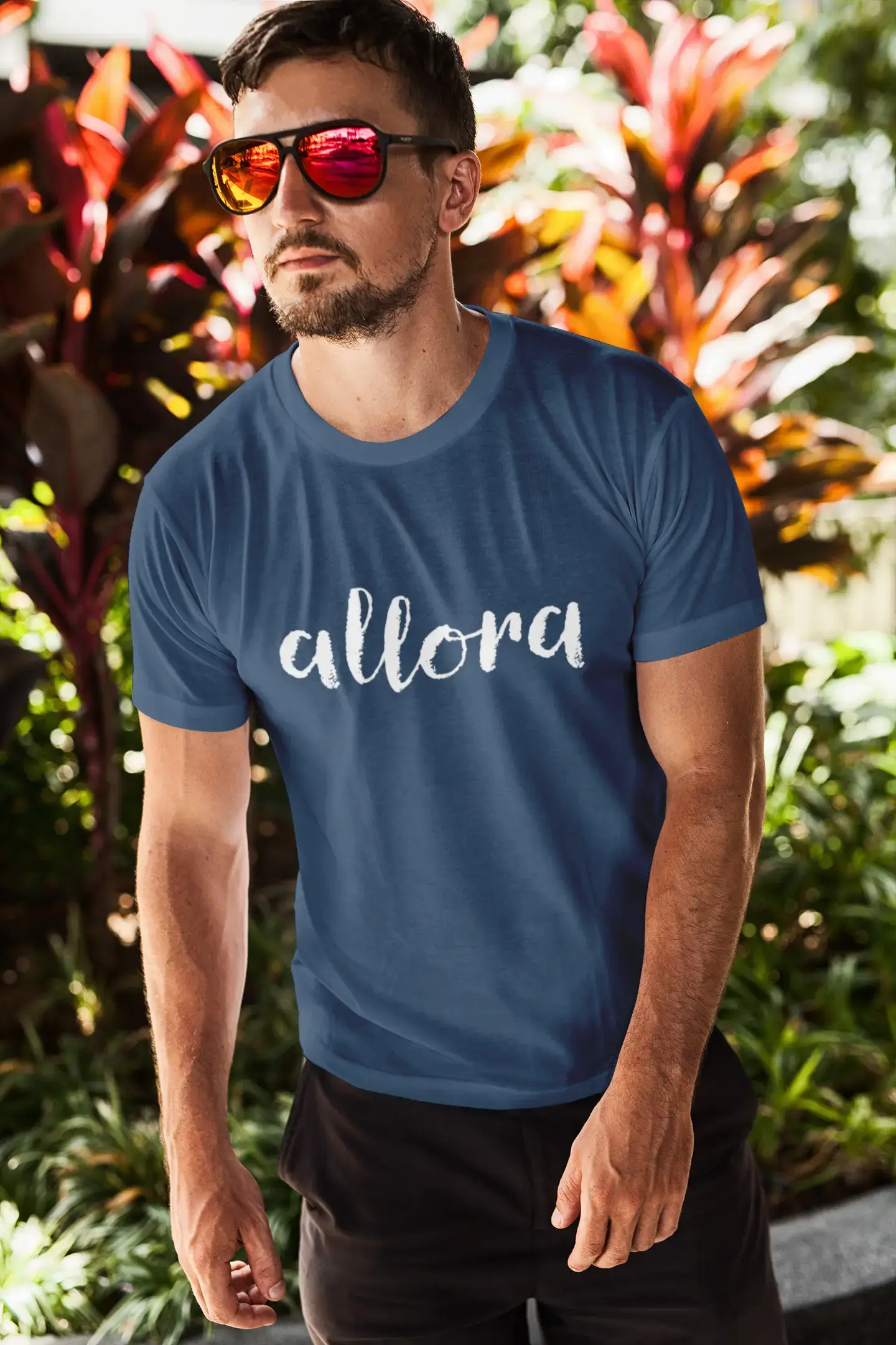 ULTRABASIC - Graphic Printed Men's Allora T-Shirt Orchid Pink