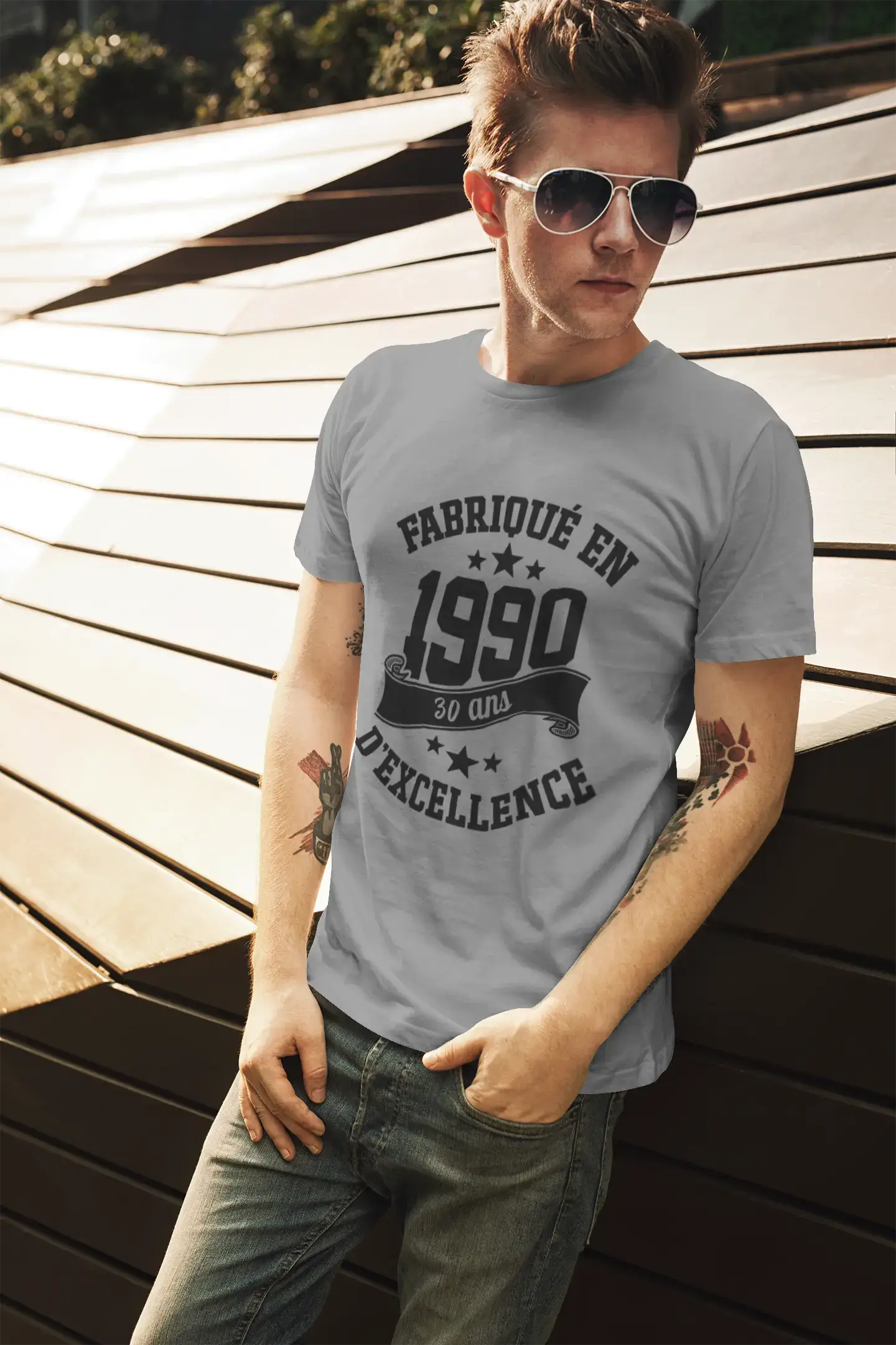 Ultrabasic® Fabriqué en 1990, 30 Ans d'être Génial T-Shirt Blanc Ch