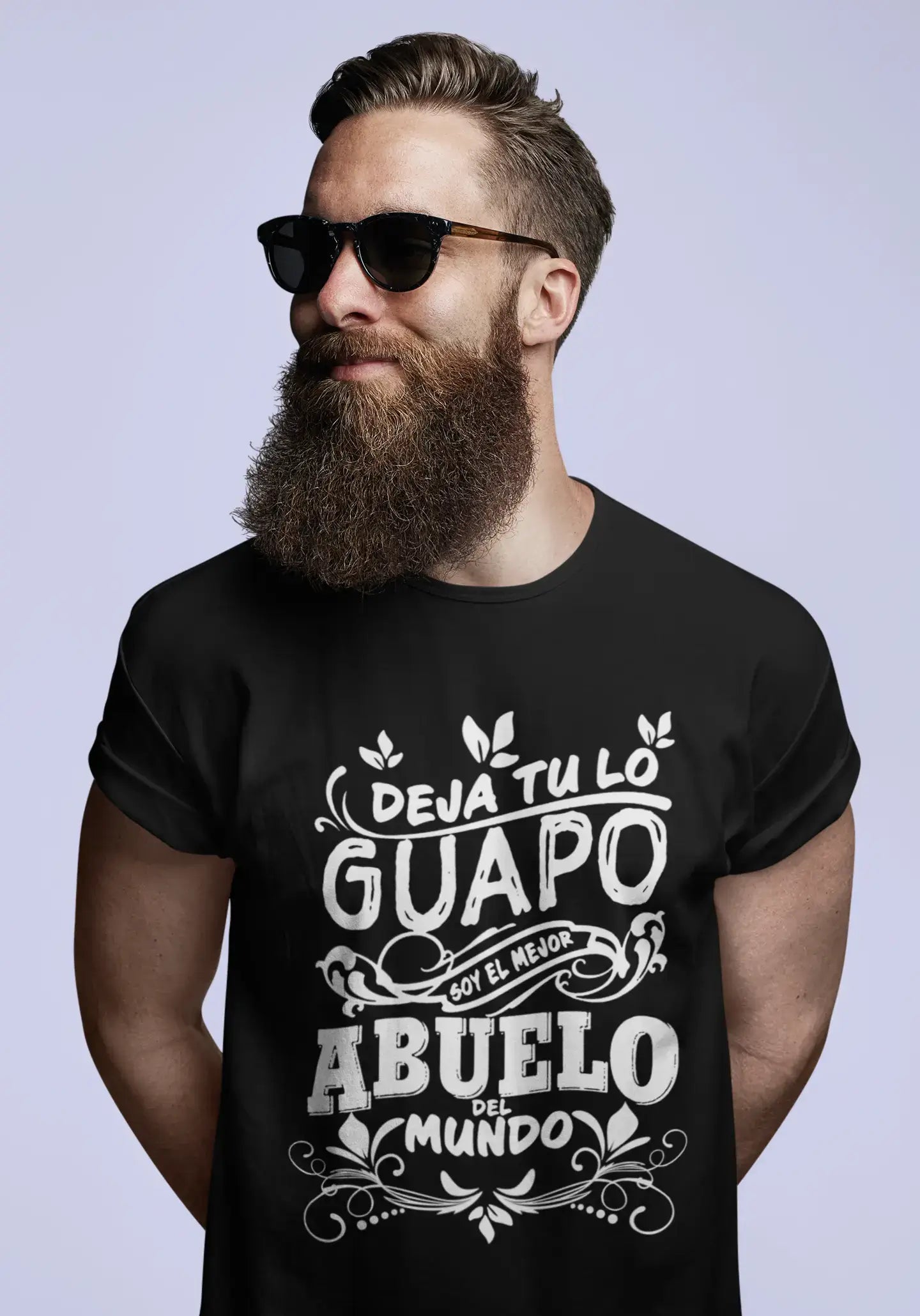 Ultrabasic® Homme T-Shirt Graphique Mejor Abuelo Del Mundo Anniversaire génial Chemise