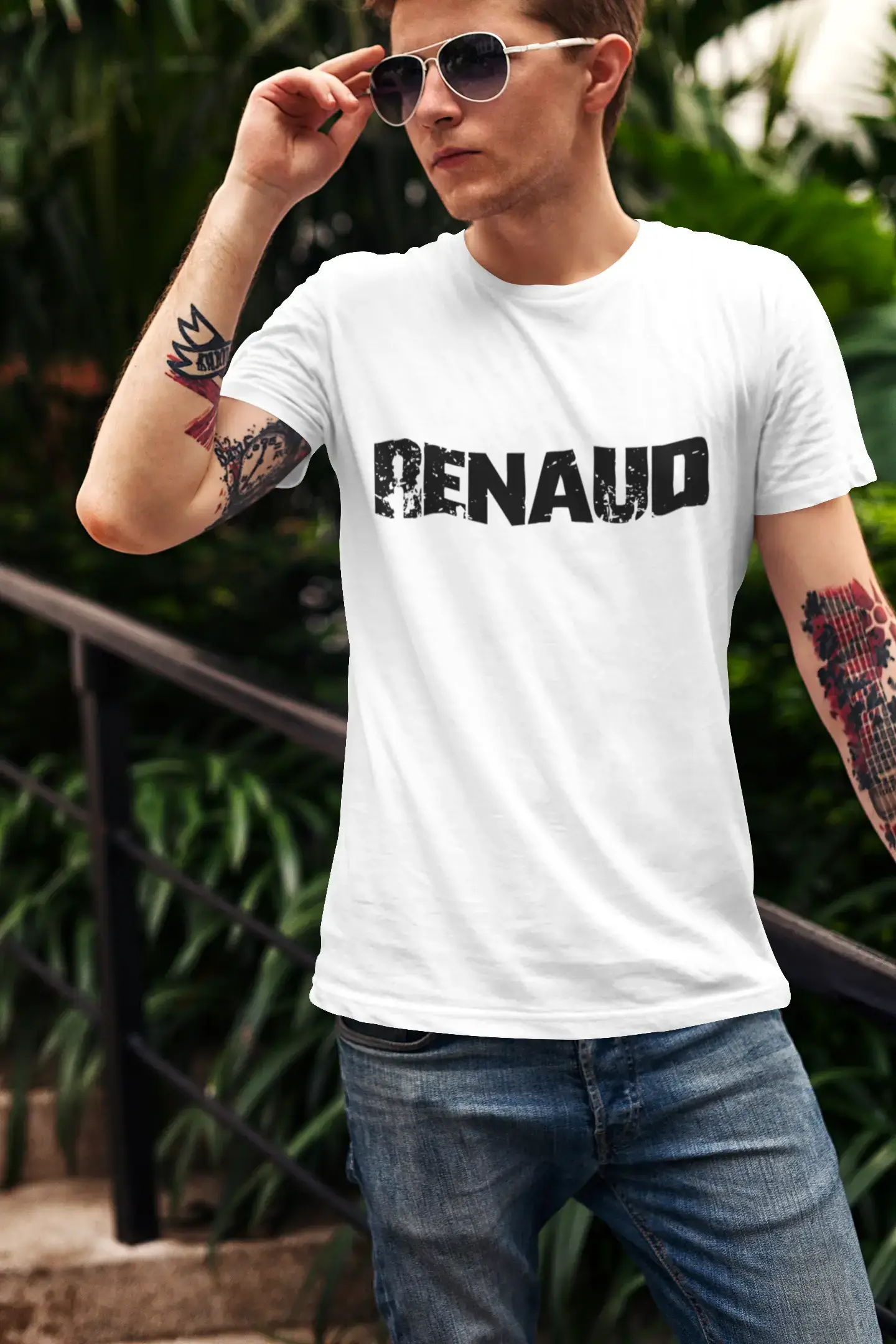 Ultrabasic ® Homme Graphique Imprimé Impressionnant nom de Famille Tée-Shirt Idées de Cadeau Tee Shirt Renaud