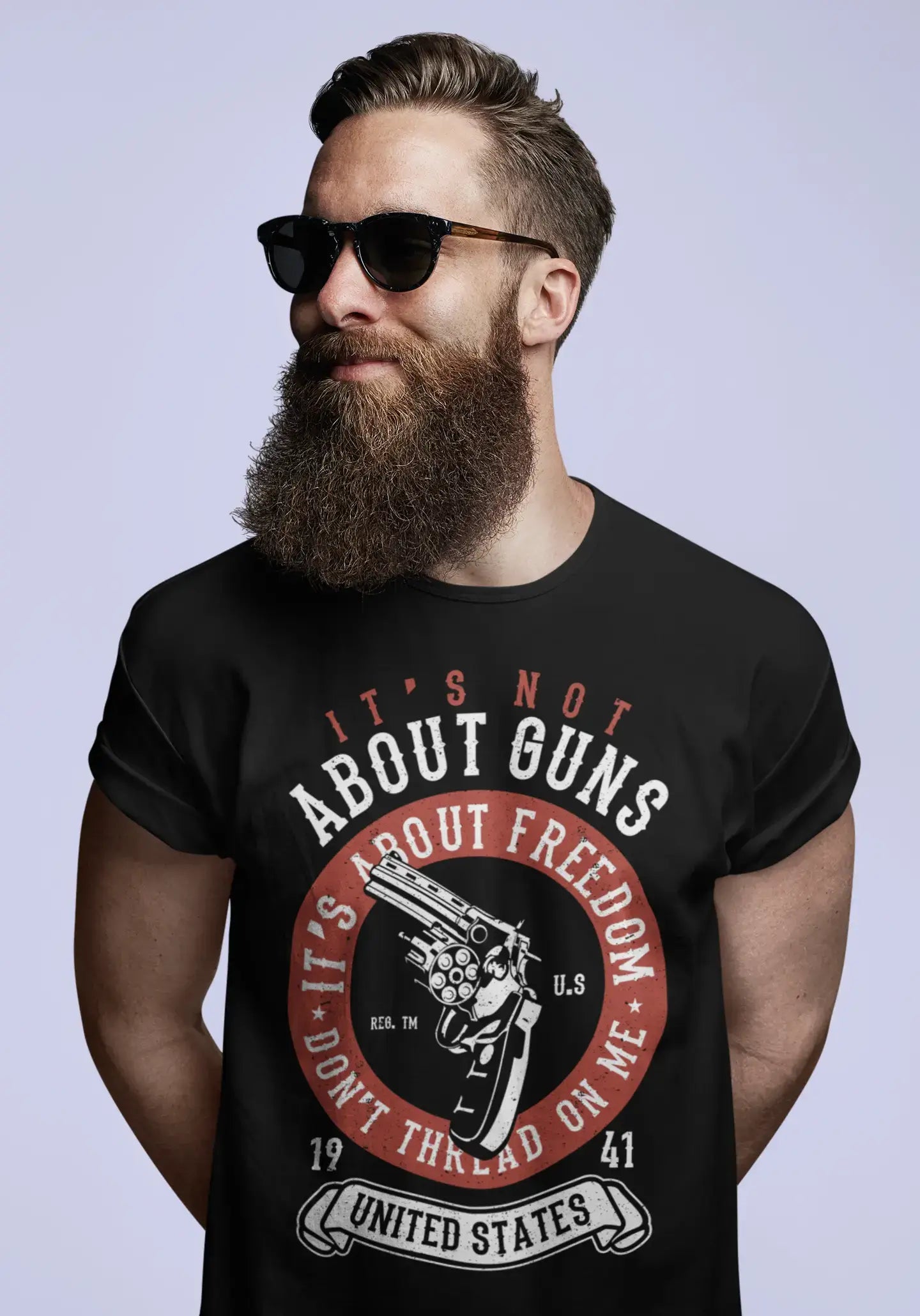 ULTRABASIC Men's T-Shirt It's Not About Guns It's About Freedom 1941 US Tee Shirt