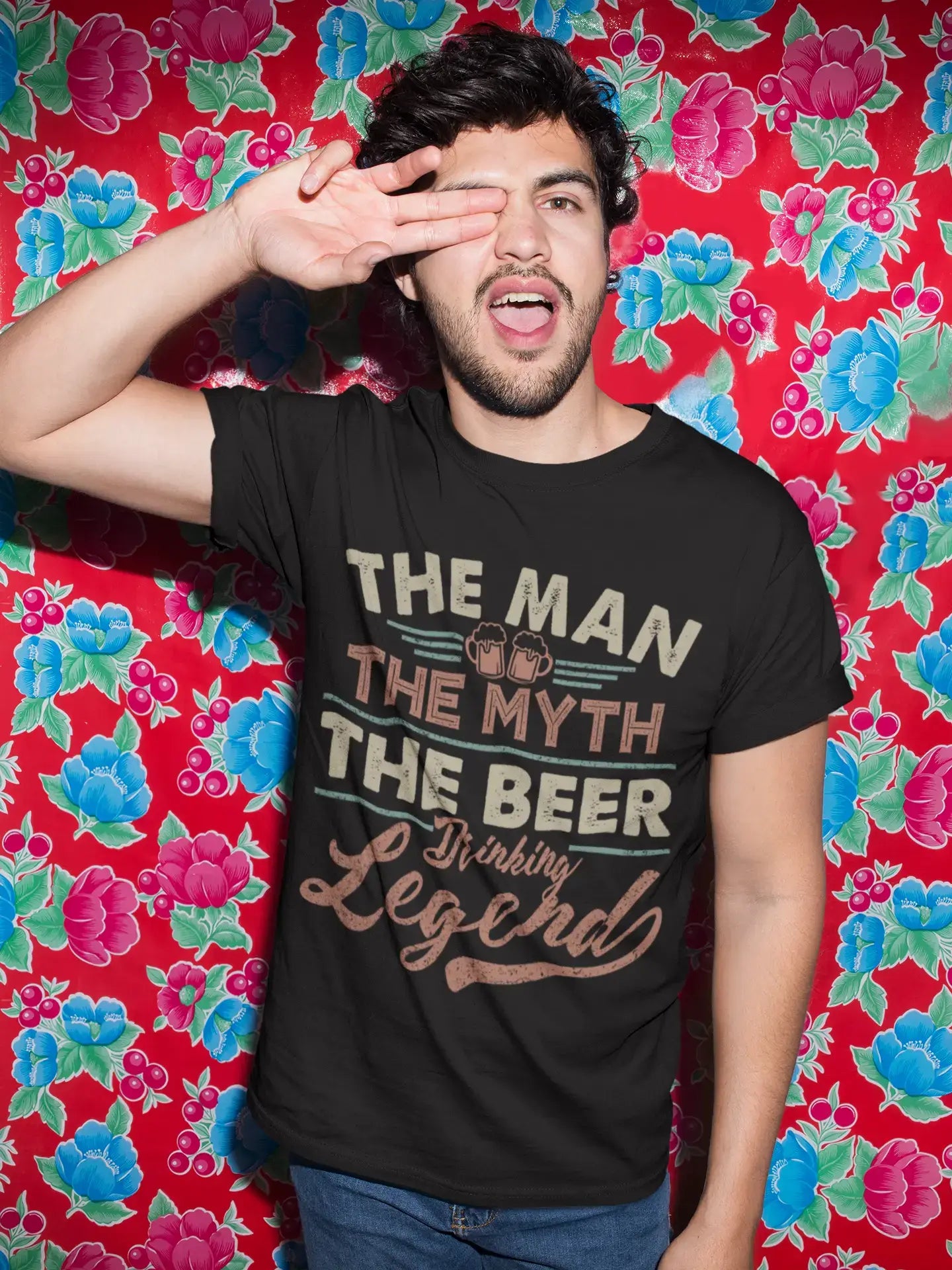 ULTRABASIC Men's T-Shirt The Man Myth Beer - Drinking Legend - Beer Lover Tee Shirt