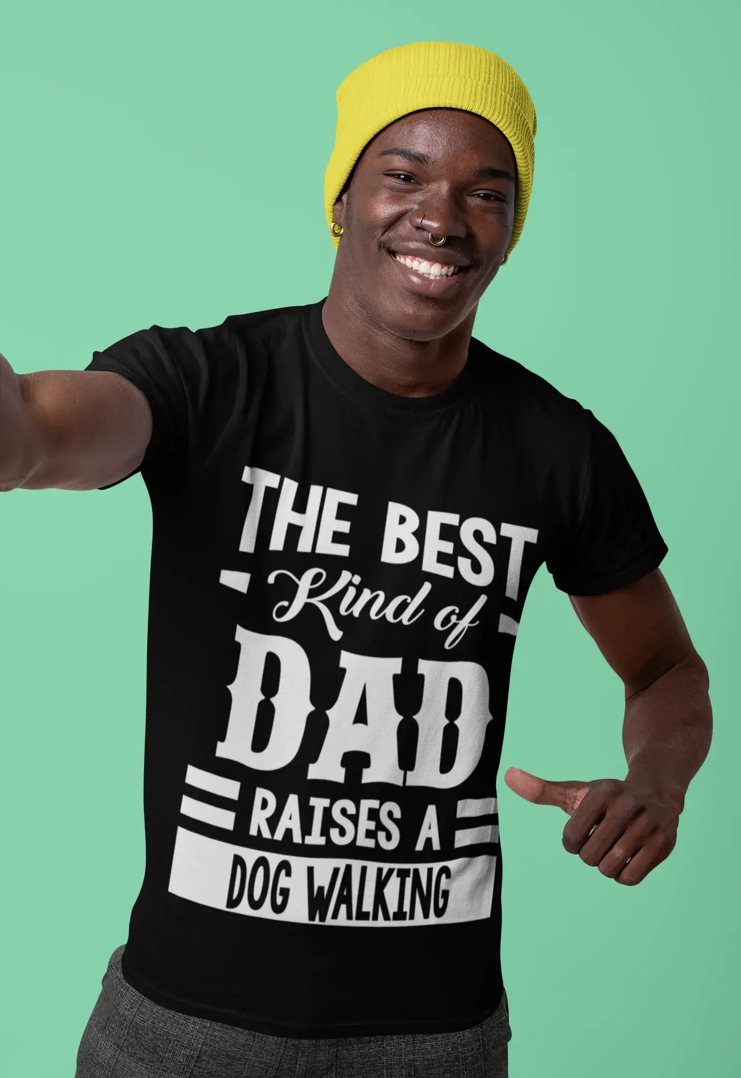 ULTRABASIC Men's Graphic T-Shirt Dad Raises a Dog Walking