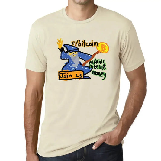 Men's Graphic T-Shirt Magic Internet Money Bitcoin Wizard Eco-Friendly Limited Edition Short Sleeve Tee-Shirt Vintage Birthday Gift Novelty