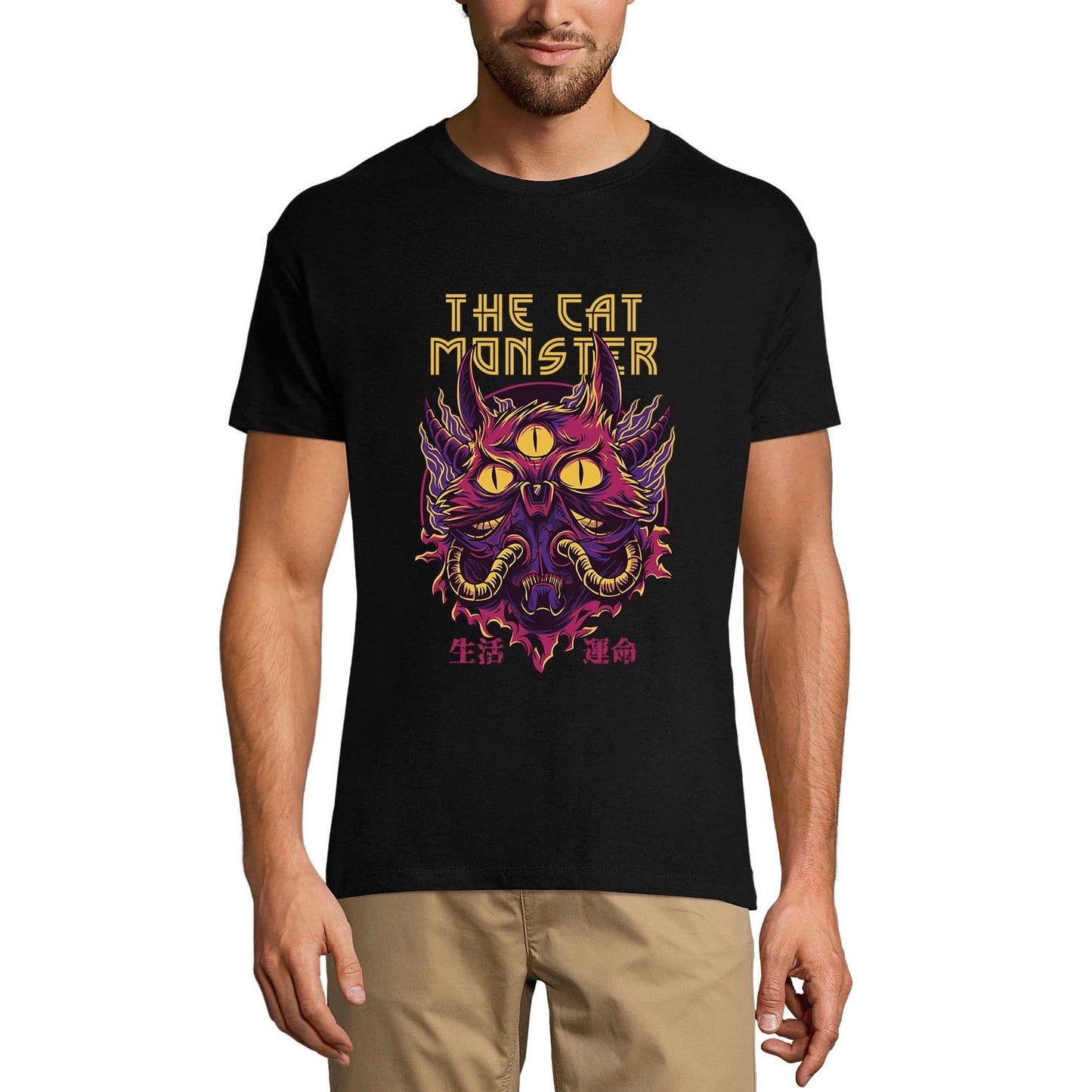 ULTRABASIC Men's Novelty T-Shirt The Cat Monster Tee Shirt