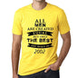 2002 Only The Best Are Born In 2002 Mens T-Shirt Yellow Birthday Gift 00513 - Yellow / Xs - Casual