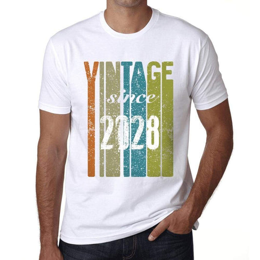 2028 Vintage Since 2028 Mens T-Shirt White Birthday Gift 00503 - White / X-Small - Casual