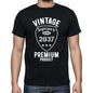 2037 Vintage Superior Black Mens Short Sleeve Round Neck T-Shirt 00102 - Black / S - Casual