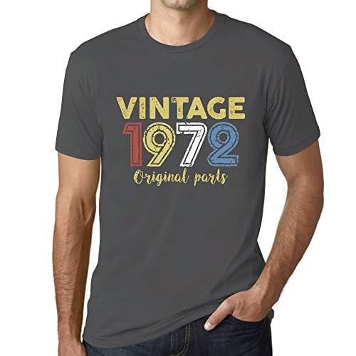 Ultrabasic - Homme Graphique Vintage 1972 T-Shirt Gris Souris