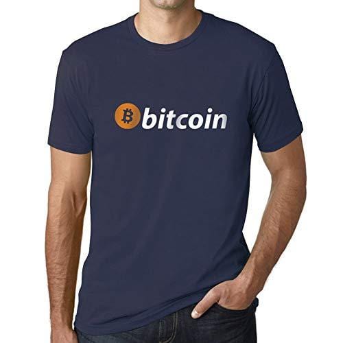 Ultrabasic - Homme T-Shirt Bitcoin Soutien T-Shirt HODL BTC Crypto Commerçants Cadeau Imprimé Tée-Shirt French Marine