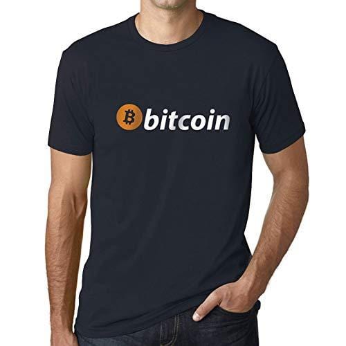 Ultrabasic - Homme T-Shirt Bitcoin Soutien T-Shirt HODL BTC Crypto Commerçants Cadeau Imprimé Tée-Shirt Marine