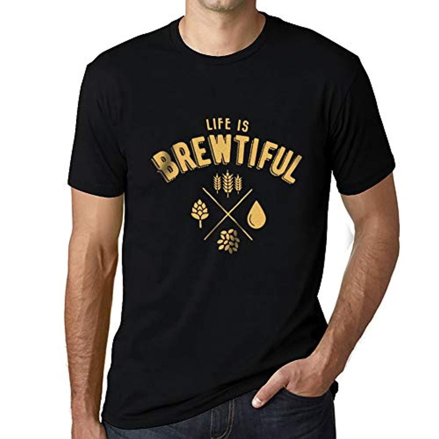 Ultrabasic - Graphic Unisex Life is Brewtiful T-Shirt Beer Casual Men's Tee