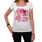 45 Latina City With Number Womens Short Sleeve Round White T-Shirt 00008 - White / Xs - Casual