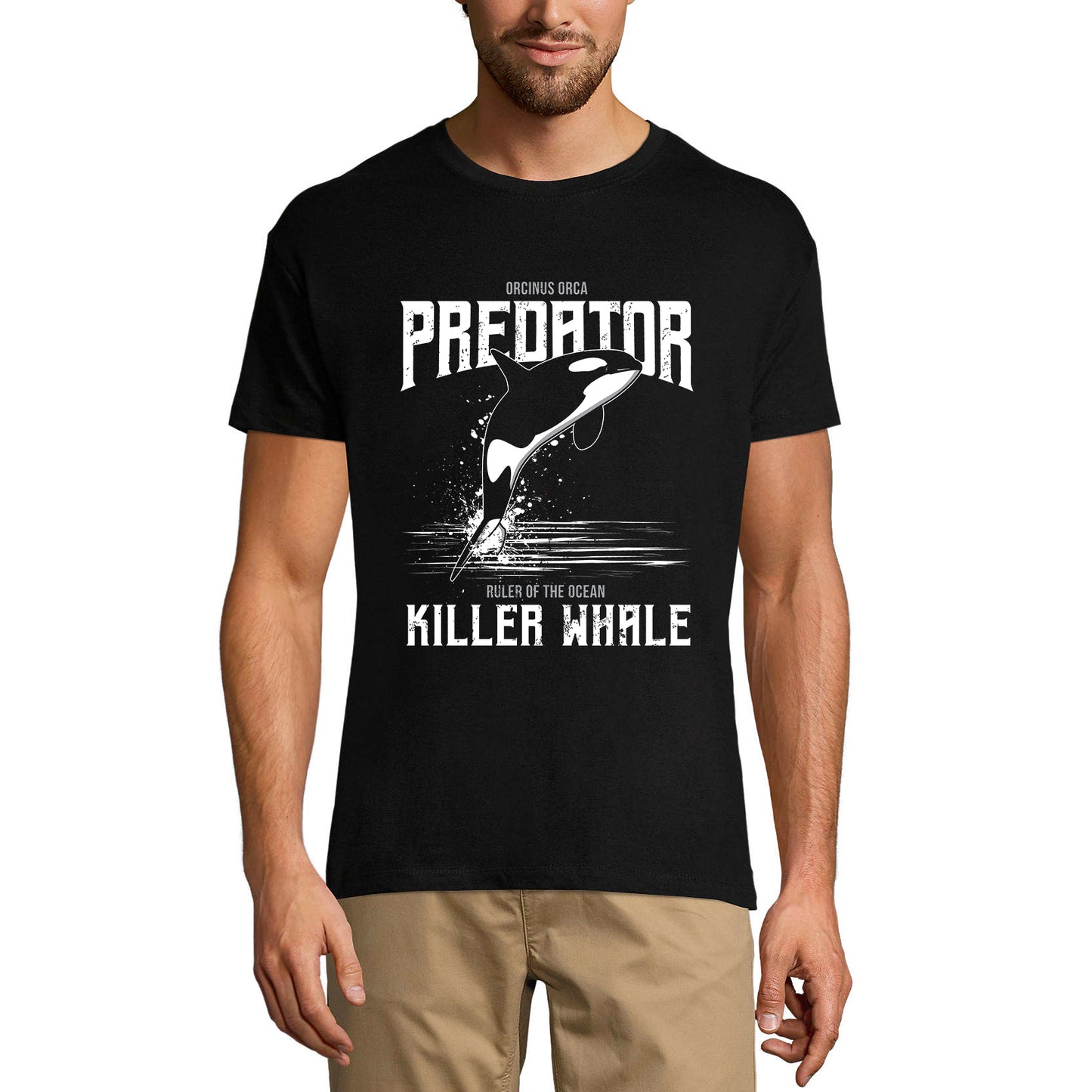 ULTRABASIC Men's Graphic T-Shirt Predator Killer Whale - Ruler of the Ocean Shirt