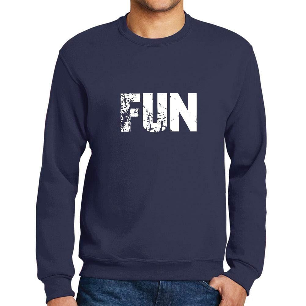 Ultrabasic Homme Imprimé Graphique Sweat-Shirt Popular Words Fun French Marine