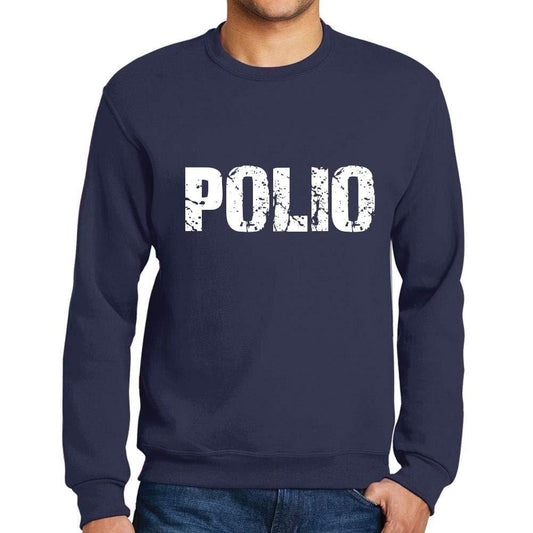 Ultrabasic Homme Imprimé Graphique Sweat-Shirt Popular Words POLIO French Marine