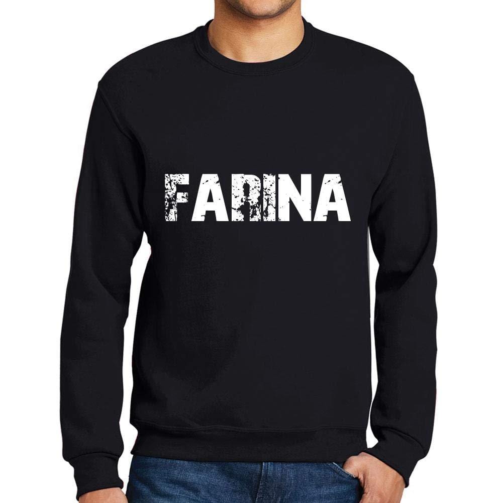 Ultrabasic Homme Imprimé Graphique Sweat-Shirt Popular Words Farina Noir Profond