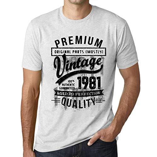 Ultrabasic - Homme T-Shirt Graphique 1981 Aged to Perfection Tee Shirt Cadeau d'anniversaire
