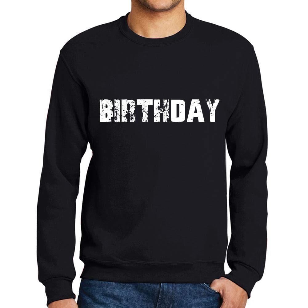 Ultrabasic Homme Imprimé Graphique Sweat-Shirt Popular Words Birthday Noir Profond