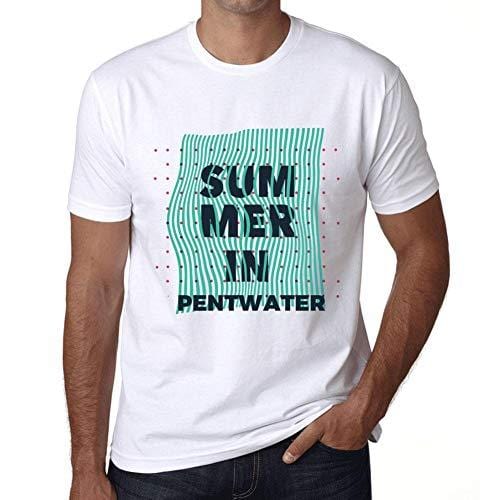 Ultrabasic - Homme Graphique Summer in PENTWATER Blanc