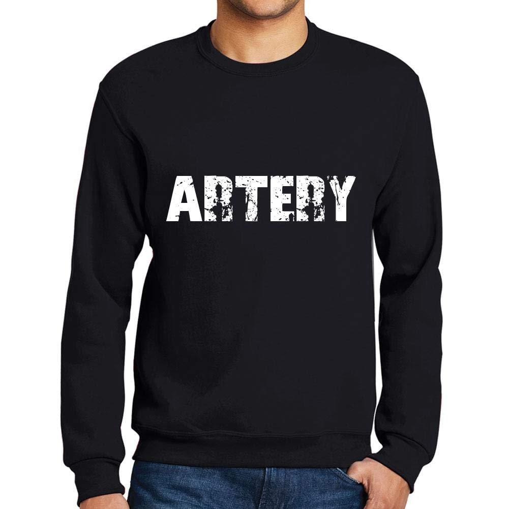 Ultrabasic Homme Imprimé Graphique Sweat-Shirt Popular Words Artery Noir Profond