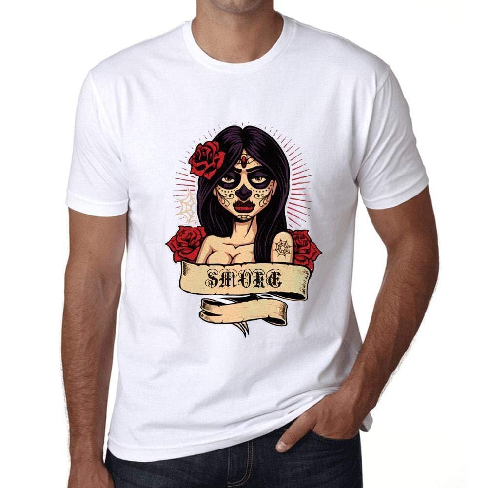 Ultrabasic - Homme T-Shirt Graphique Women Flower Tattoo Smoke