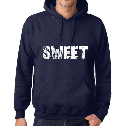 Ultrabasic Homme Femme Unisex Sweat à Capuche Hoodie Popular Words Sweet French Marine