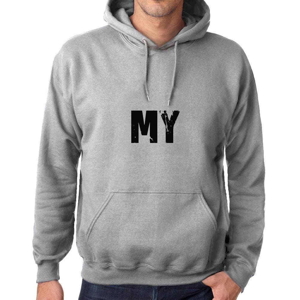 Ultrabasic Homme Femme Unisex Sweat à Capuche Hoodie Popular Words My Gris Chiné