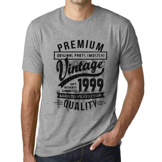 Ultrabasic - Homme Graphique 1999 Aged to Perfection T-Shirt - Cadeau d'anniversaire pour 20 Ans Gris Chiné