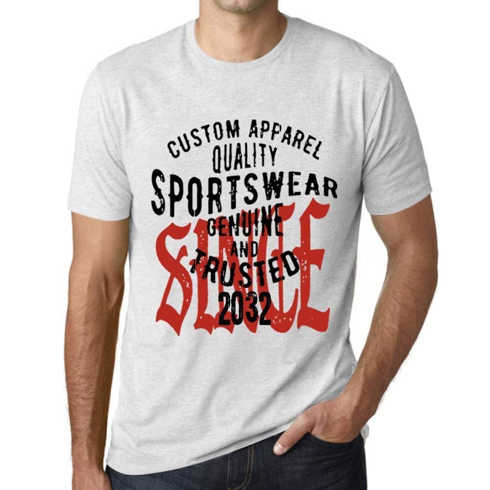 Ultrabasic - Homme T-Shirt Graphique Sportswear Depuis 2032 Blanc Chiné