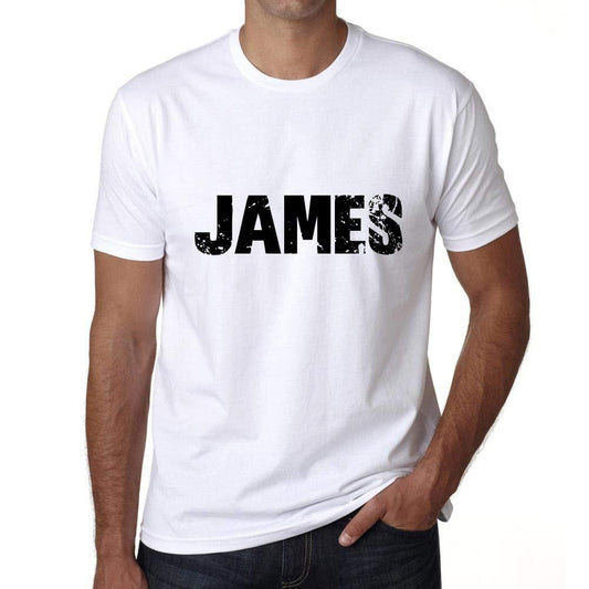 Ultrabasic ® Nom de Famille Fier Homme T-Shirt Nom de Famille Idées Cadeaux Tee James Blanc