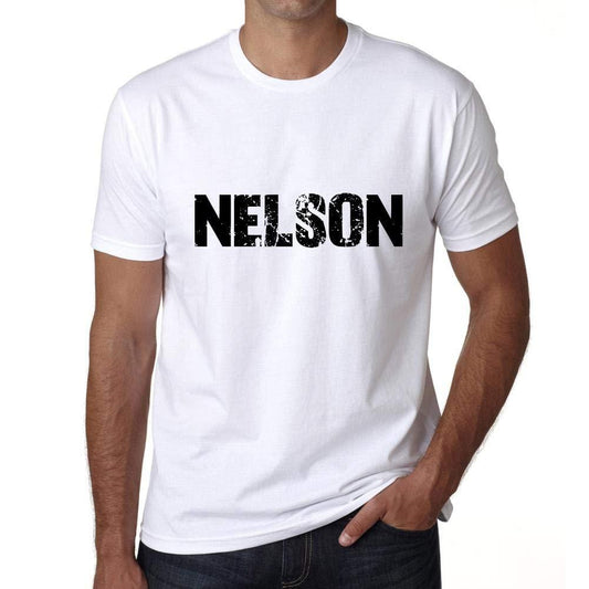 Ultrabasic ® Nom de Famille Fier Homme T-Shirt Nom de Famille Idées Cadeaux Tee Nelson Blanc