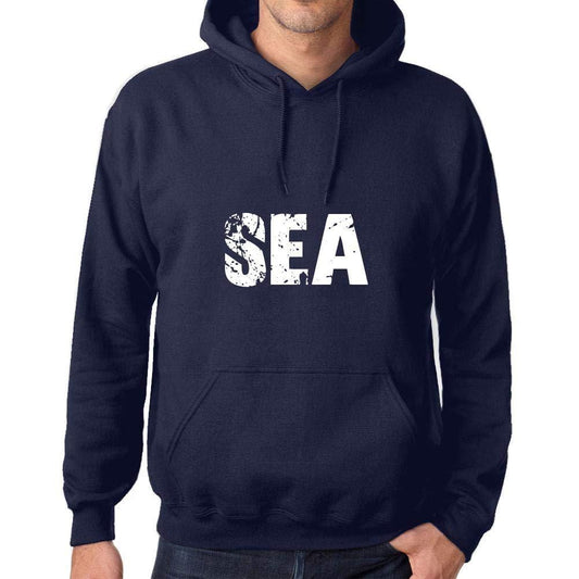 Ultrabasic Homme Femme Unisex Sweat à Capuche Hoodie Popular Words Sea French Marine