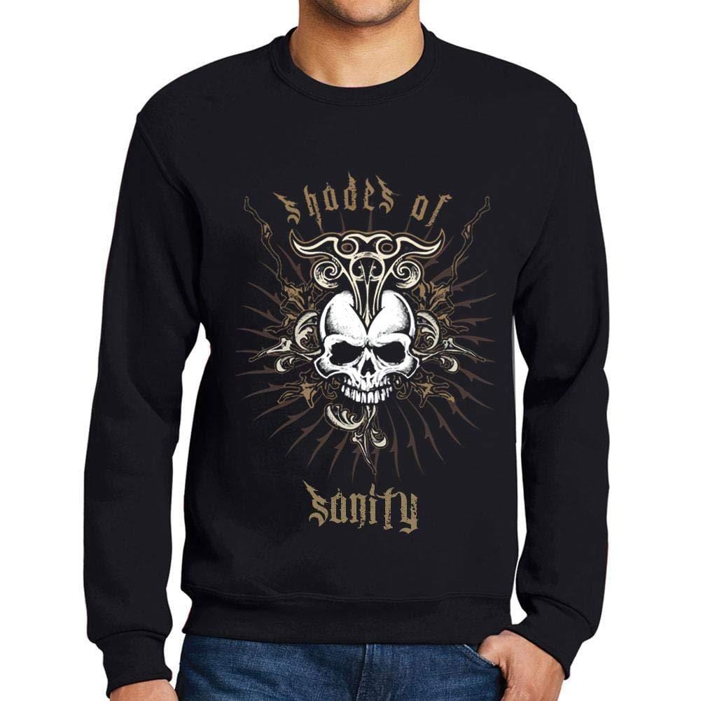 Ultrabasic - Homme Graphique Shades of Sanity T-Shirt Imprimé Lettres Noir Profond