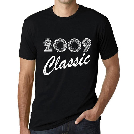 Ultrabasic - Homme T-Shirt Graphique Years Lines Classic 2009 Noir Profond