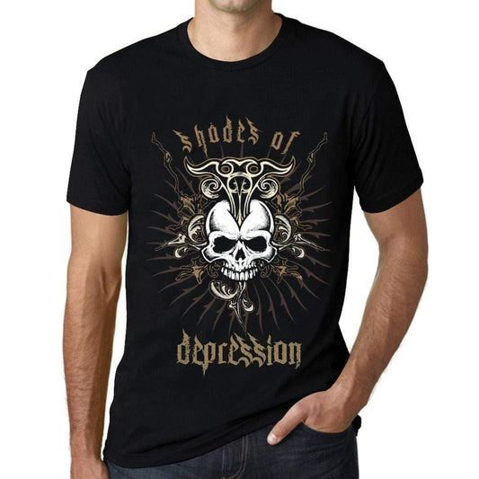 Ultrabasic - Homme T-Shirt Graphique Shades of Depression Noir Profond