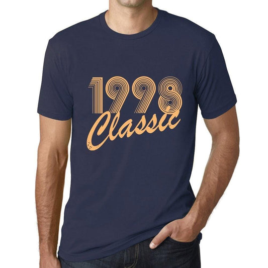 Ultrabasic - Homme T-Shirt Graphique Years Lines Classic 1998 French Marine