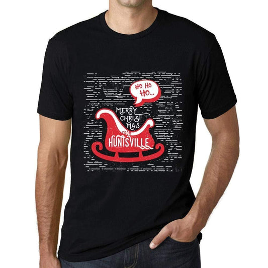 Ultrabasic Homme T-Shirt Graphique Merry Christmas from Huntsville Noir Profond