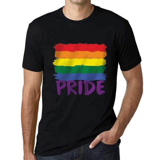 Ultrabasic Men's Graphic T-Shirt LGBT Pride Deep Black