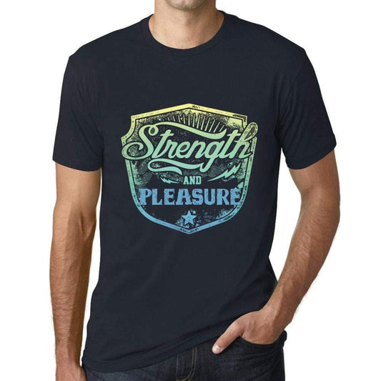 Homme T-Shirt Graphique Imprimé Vintage Tee Strength and Pleasure Marine