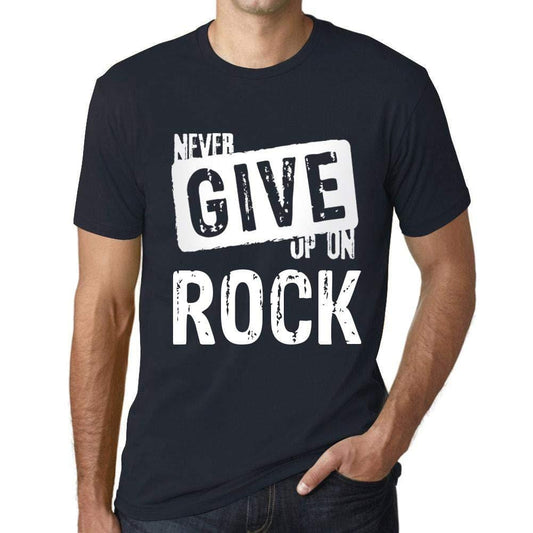 Homme T-Shirt Graphique Never Give Up on Rock Marine