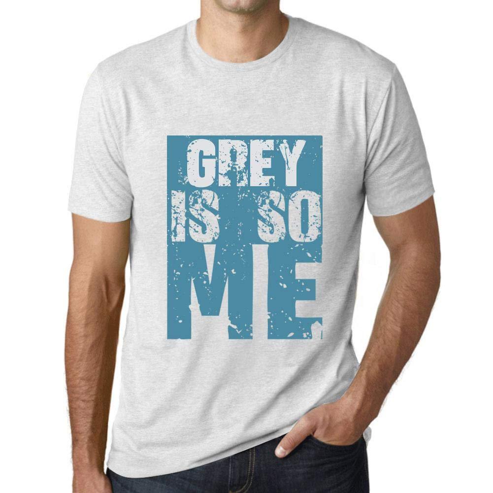 Homme T-Shirt Graphique Grey is So Me Blanc Chiné