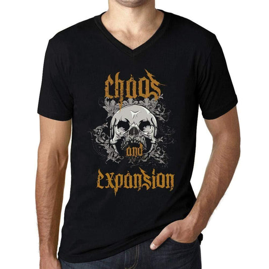 Ultrabasic - Homme Graphique Col V Tee Shirt Chaos and Expansion Noir Profond