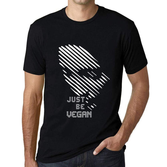Ultrabasic - Homme T-Shirt Graphique Just be Vegan Noir Profond