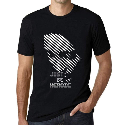 Ultrabasic - Homme T-Shirt Graphique Just be Heroic Noir Profond