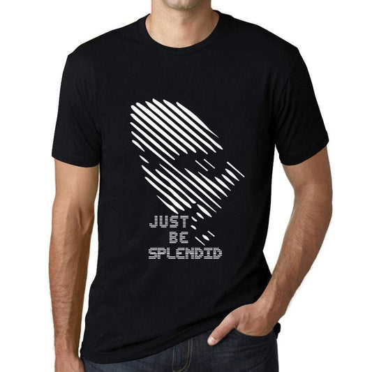 Ultrabasic - Homme T-Shirt Graphique Just be Splendid Noir Profond