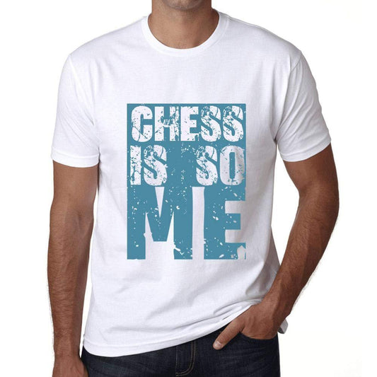 Homme T-Shirt Graphique Chess is So Me Blanc