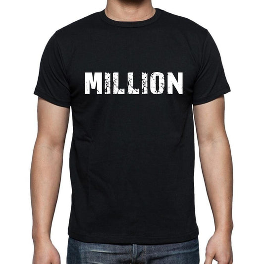 Million, t-Shirt pour Homme, en Coton, col Rond, Noir